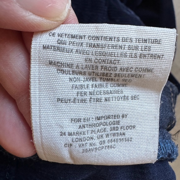 Anthropologie Pilcro and the Letterpress Stet Dark Blue Corduroy Pants Size 32 - Picture 10 of 10